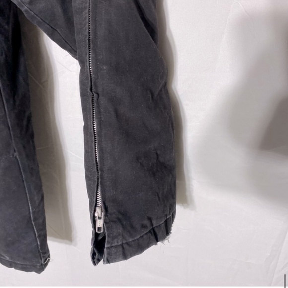 Work King Work Gear Insulated Black Canvas Winter Bib Overalls L - Picture 11 of 16